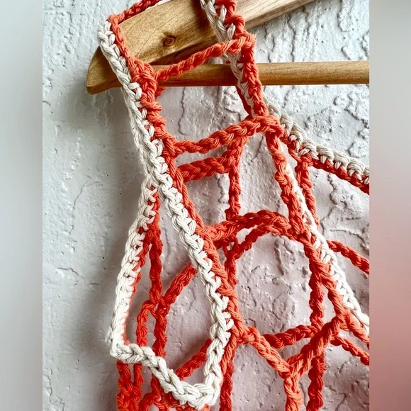 Agua Bendita Orange Net Swim Coverup - Picture 3 of 7